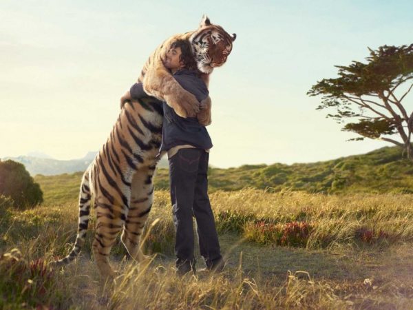 Man Tiger Hug